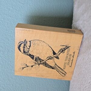 Rubber Stamp White Throated Sparrow Bird, Wood Mounted, PSX K-2146